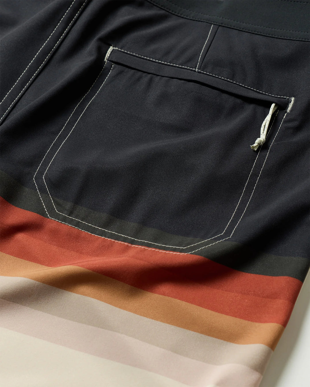 Outerknown Men's All Time Scallop Trunks - 70s Stripe Multi