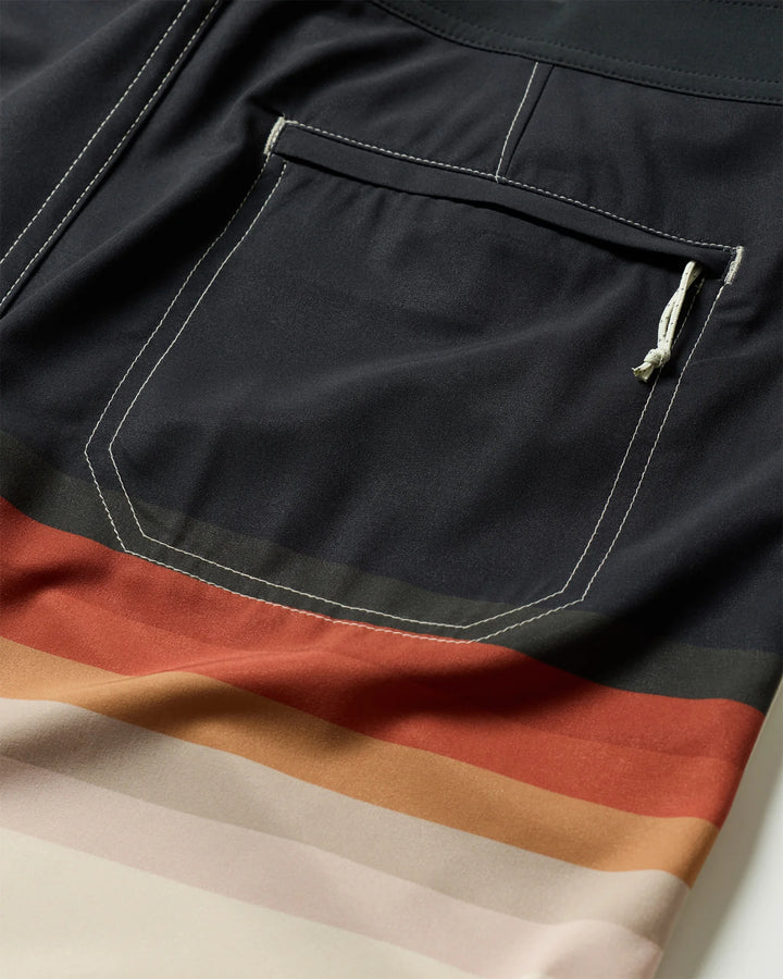Outerknown Men's All Time Scallop Trunks - 70s Stripe Multi