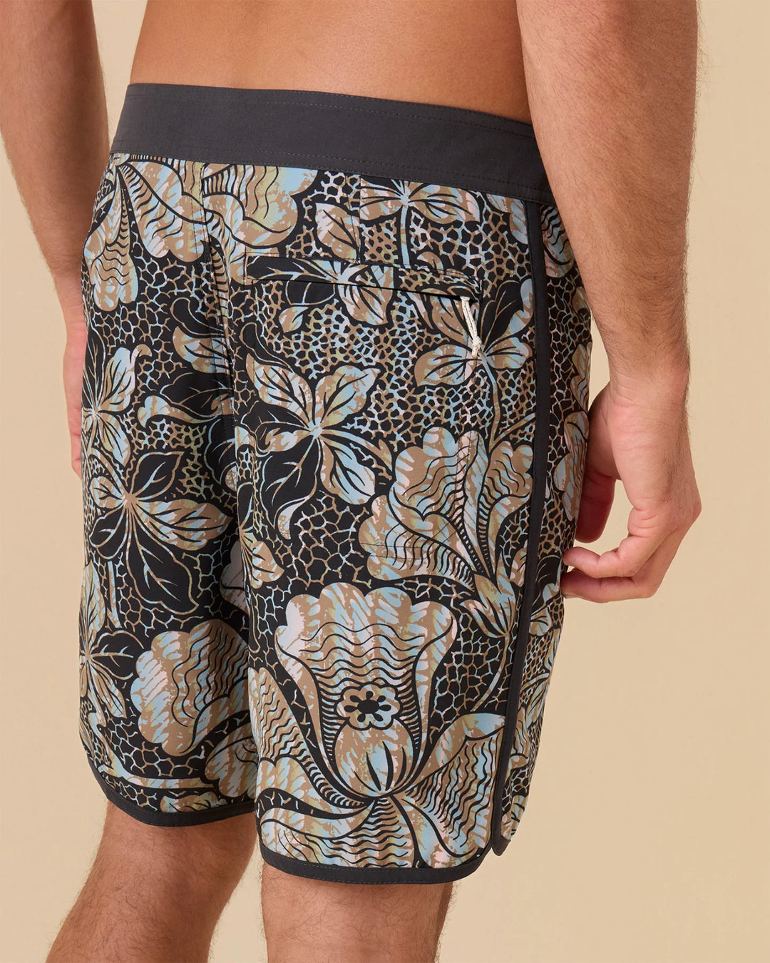 Outerknown Men's All Time Scallop Trunks - Dazedaloha Tropical Forest