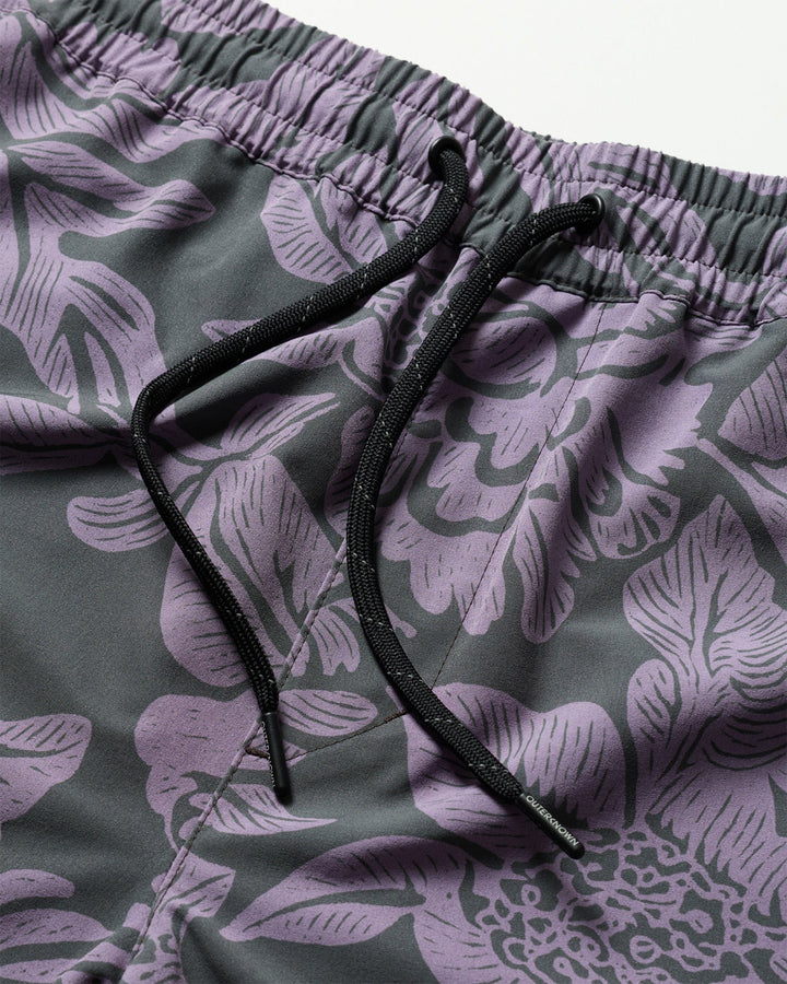 Outerknown Men's All Time Stretch Volley - Purple Aster Tropical Forest