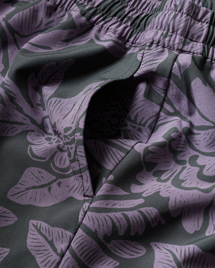 Outerknown Men's All Time Stretch Volley - Purple Aster Tropical Forest