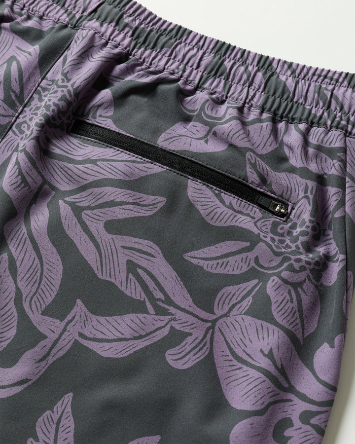 Outerknown Men's All Time Stretch Volley - Purple Aster Tropical Forest