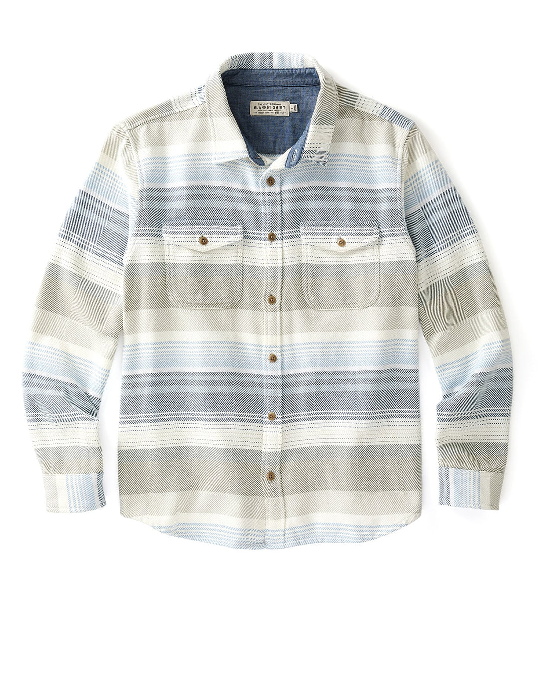 Outerknown Men's Blanket Shirt - Cool Water Sonoran Stripe - Sun Diego Boardshop