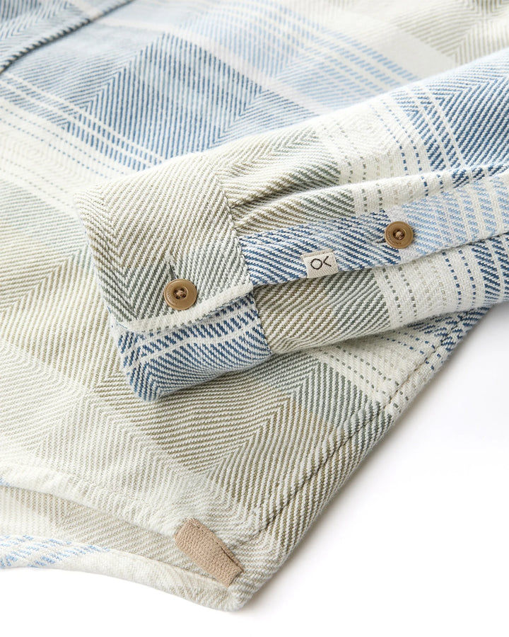 Outerknown Men's Blanket Shirt - Cool Water Sonoran Stripe - Sun Diego Boardshop