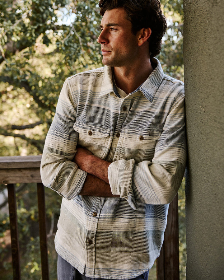 Outerknown Men's Blanket Shirt - Cool Water Sonoran Stripe - Sun Diego Boardshop