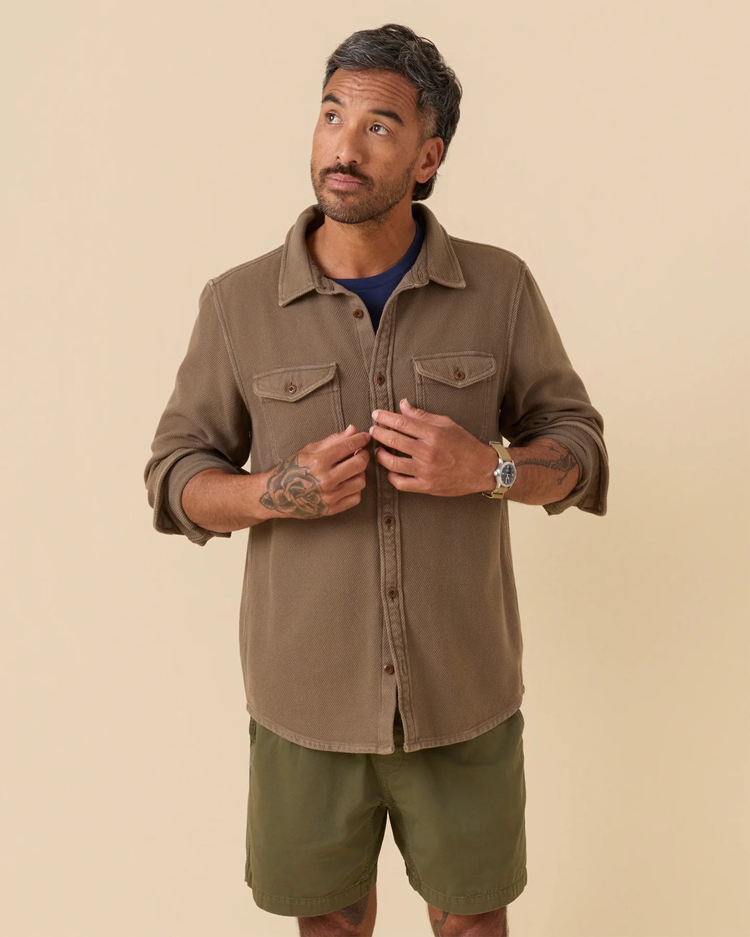 Outerknown Men's Chroma Blanket Shirt - Kelp Bloom