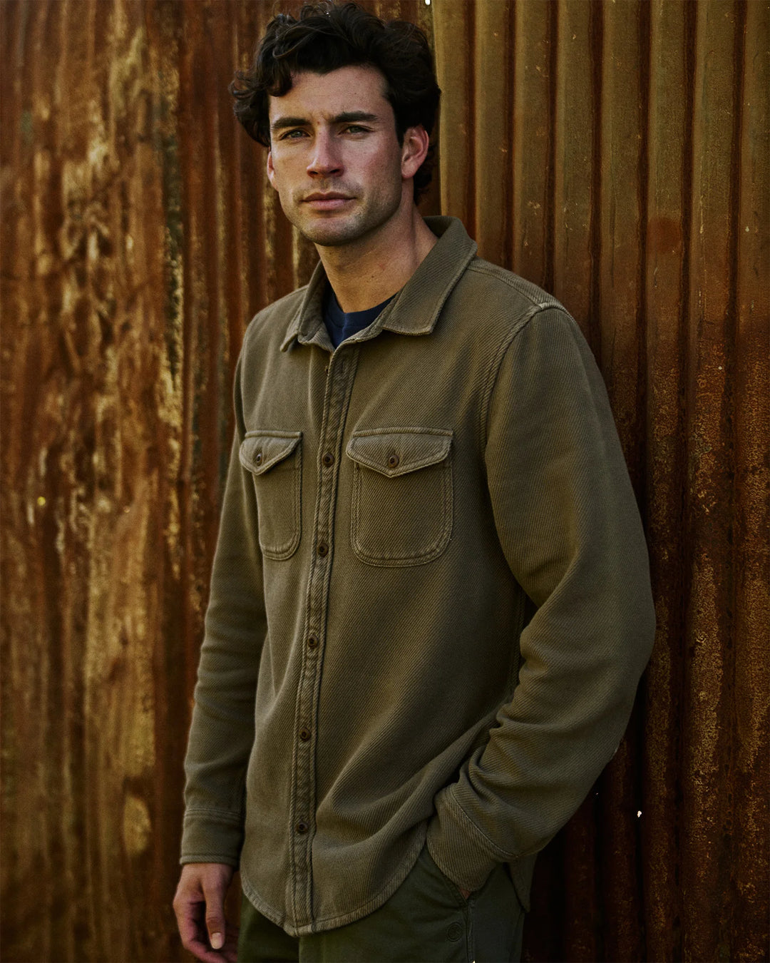 Outerknown Men's Chroma Blanket Shirt - Kelp Bloom