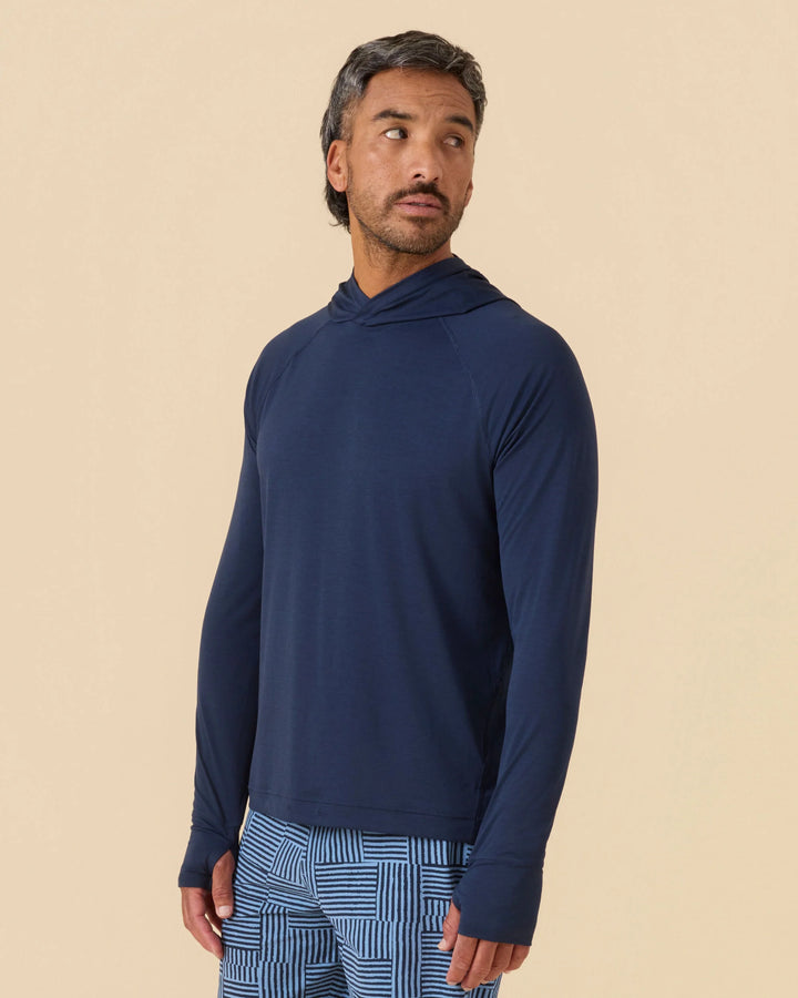 Outerknown Men's Hooded Sun Shirt - Marine