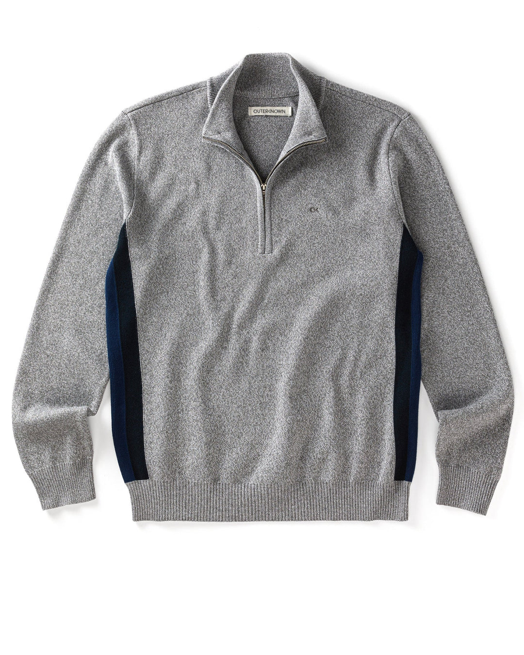 Outerknown Men's Nostalgic Half-Zip - Ok Heather Grey Rainbow - Sun Diego Boardshop