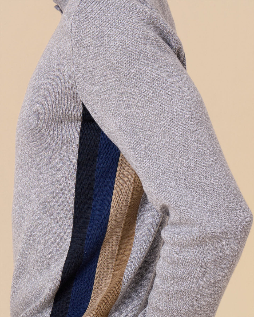 Outerknown Men's Nostalgic Half-Zip - Ok Heather Grey Rainbow - Sun Diego Boardshop