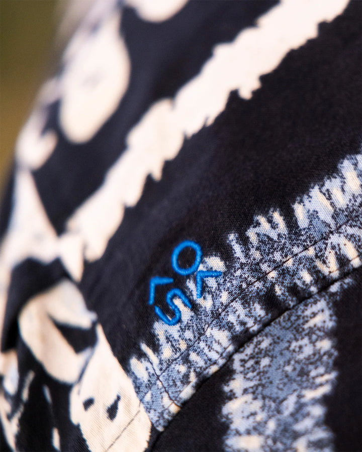 Outerknown Men's The BBQ Shirt - Indigo Bloom Lei - Sun Diego Boardshop