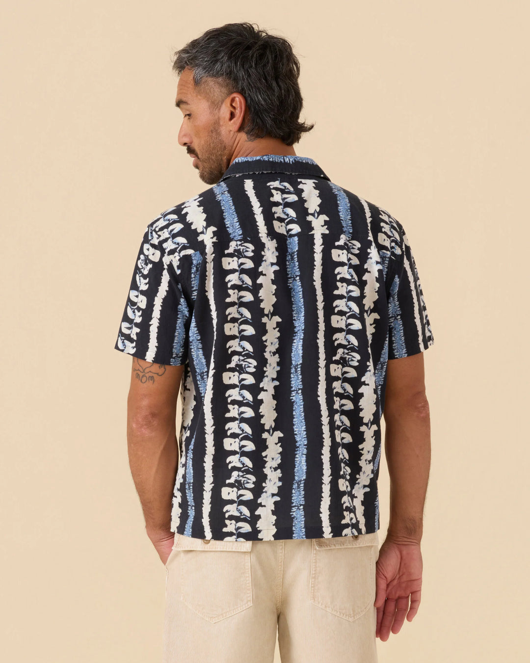 Outerknown Men's The BBQ Shirt - Indigo Bloom Lei - Sun Diego Boardshop