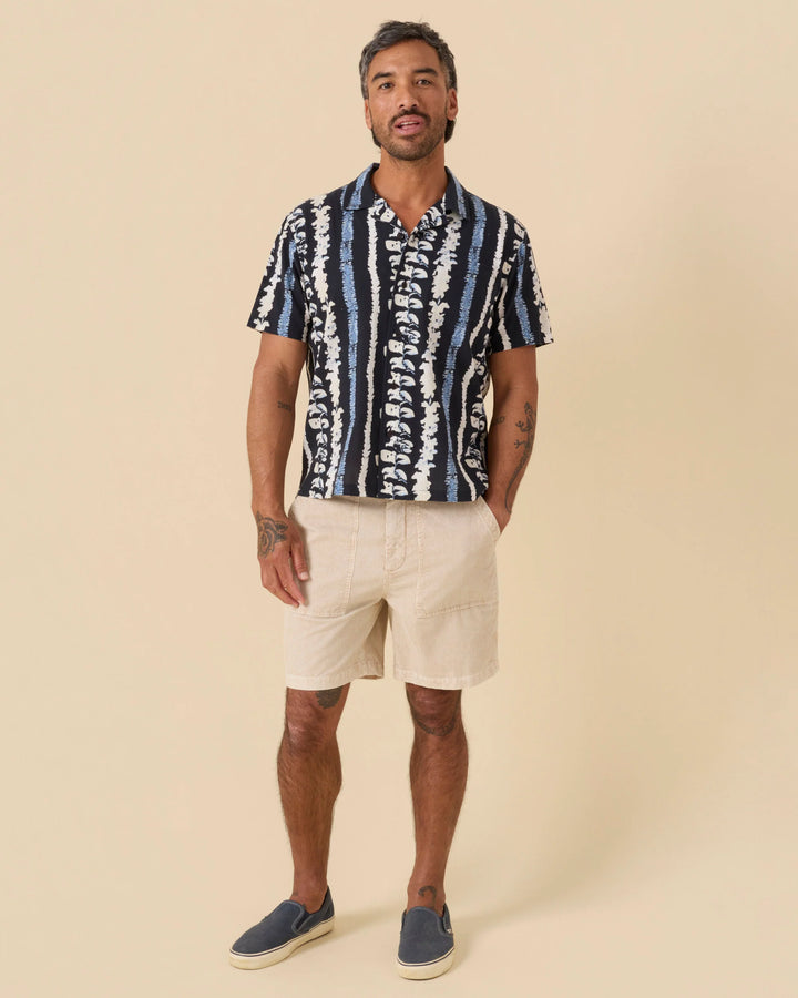 Outerknown Men's The BBQ Shirt - Indigo Bloom Lei - Sun Diego Boardshop