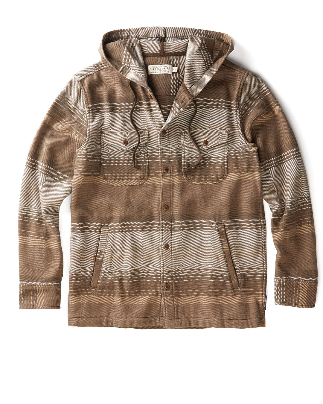 Outerknown Men's The Hooded Blanket Shirt - Beachwood Sonoran Stripe - Sun Diego Boardshop