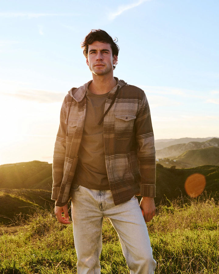 Outerknown Men's The Hooded Blanket Shirt - Beachwood Sonoran Stripe - Sun Diego Boardshop