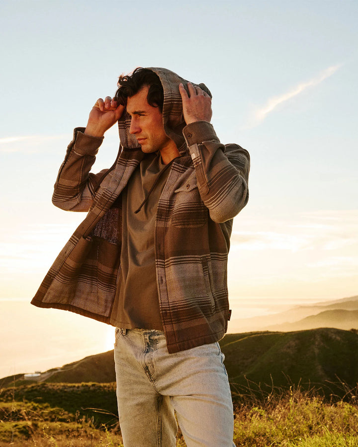 Outerknown Men's The Hooded Blanket Shirt - Beachwood Sonoran Stripe - Sun Diego Boardshop