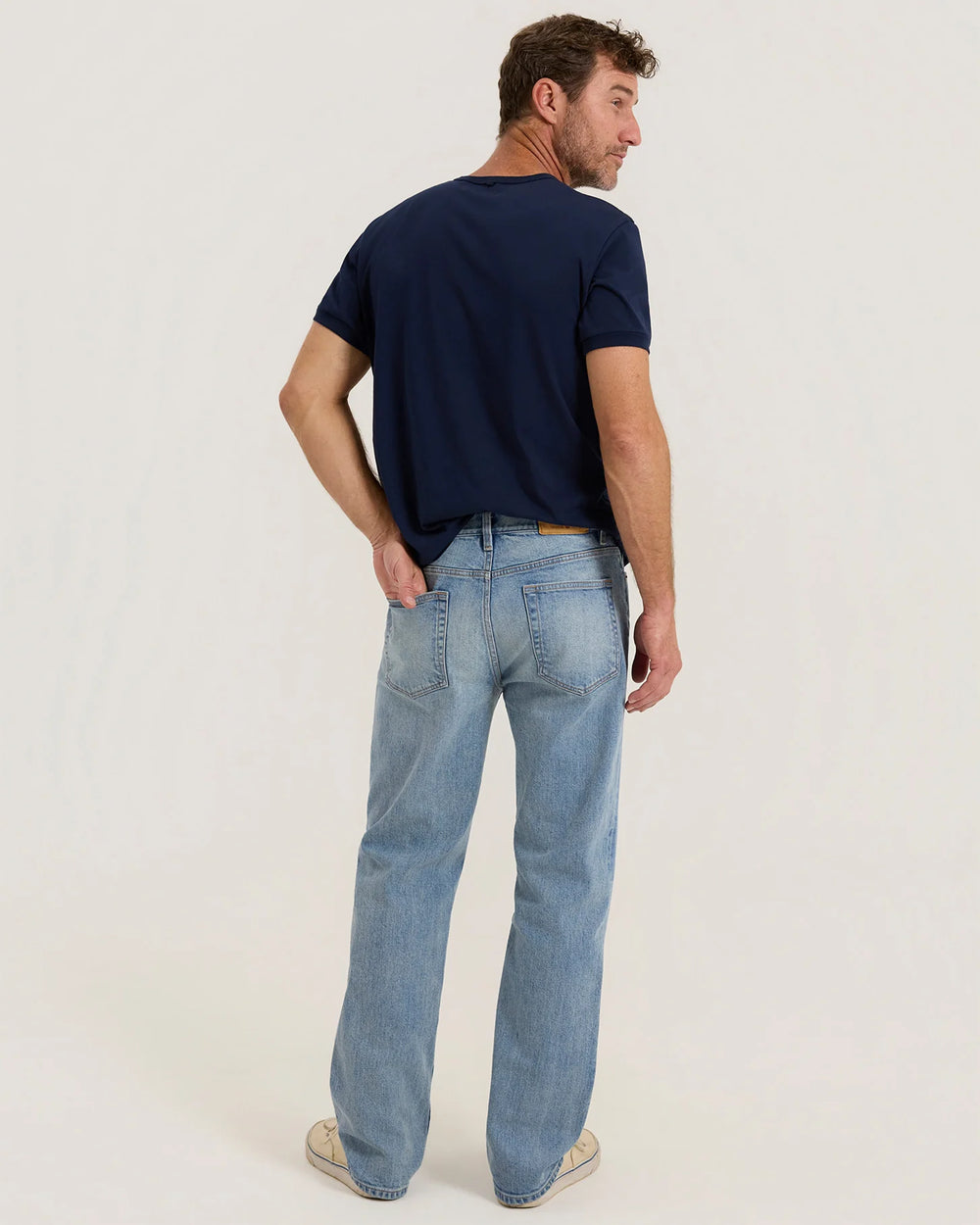 Outerknown Men's The Traveler Straight Jean - Worn Indigo - Sun Diego Boardshop