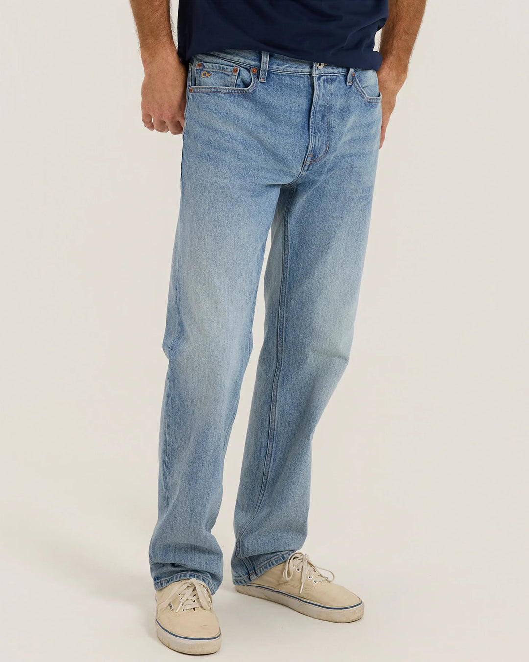 Outerknown Men's The Traveler Straight Jean - Worn Indigo - Sun Diego Boardshop