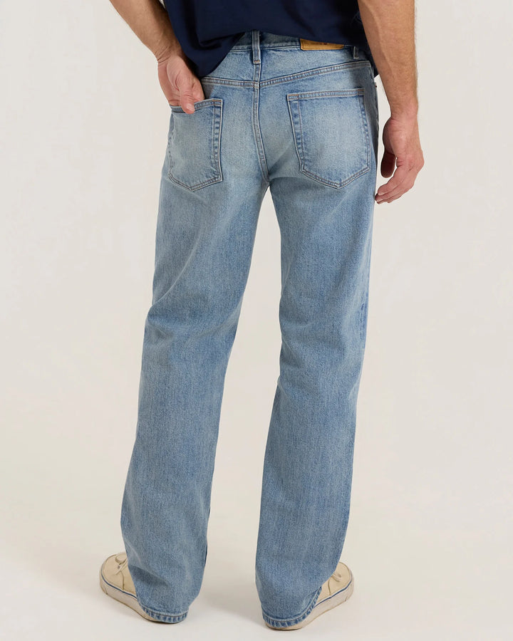Outerknown Men's The Traveler Straight Jean - Worn Indigo - Sun Diego Boardshop