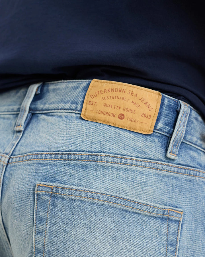 Outerknown Men's The Traveler Straight Jean - Worn Indigo - Sun Diego Boardshop