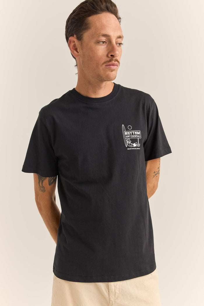 Rhythm Siesta Tee - BLACK - Sun Diego Boardshop