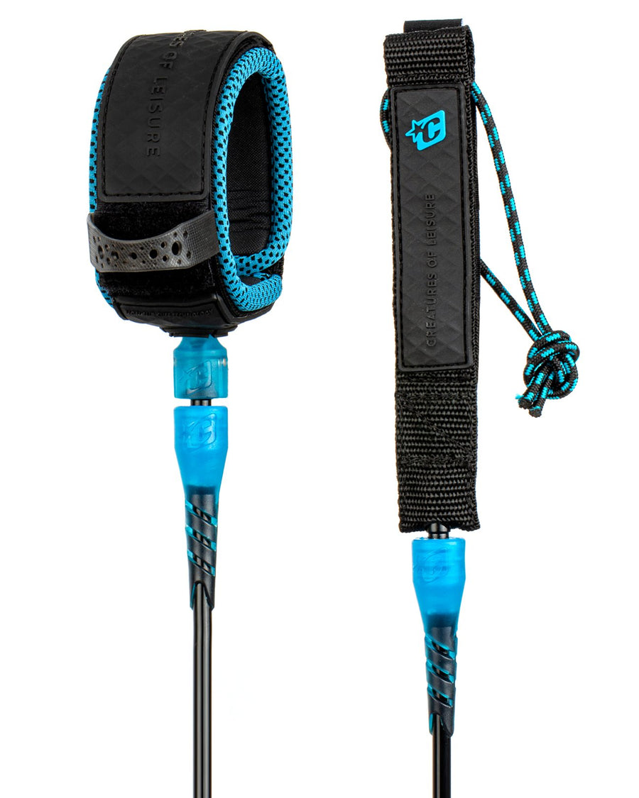 Creatures of Leisure Reliance Pro 6 Leash - BLACK/CYAN - Sun Diego Boardshop