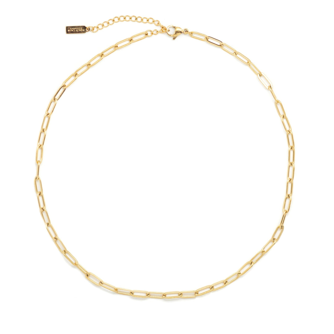 Salty Cali Paperclip Choker - GOLD - Sun Diego Boardshop