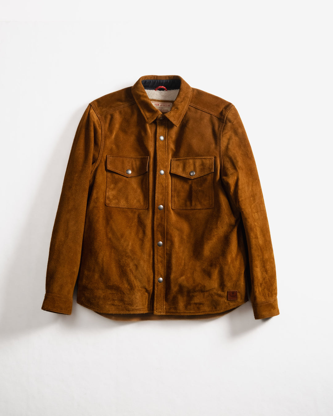 Iron & Resin Peak Overshirt Leather - COGNAC - Sun Diego Boardshop