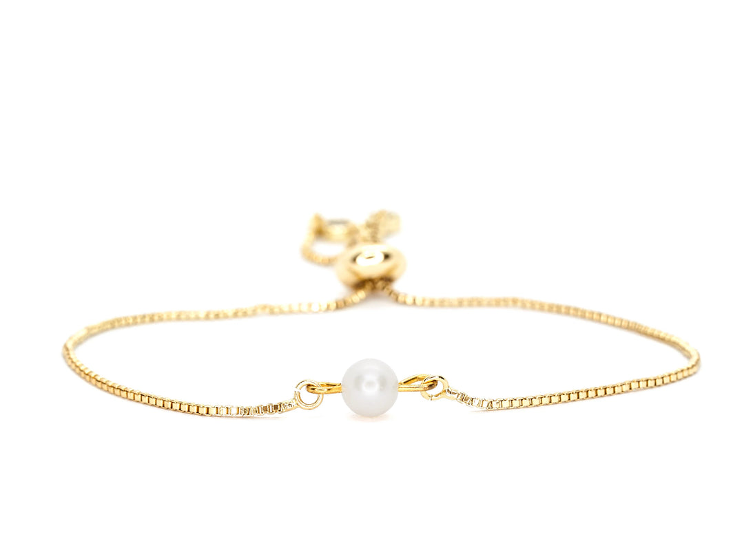 Salty Cali Fresh Water Pearl Bolo ~ Salty Shells - Gold - Sun Diego Boardshop