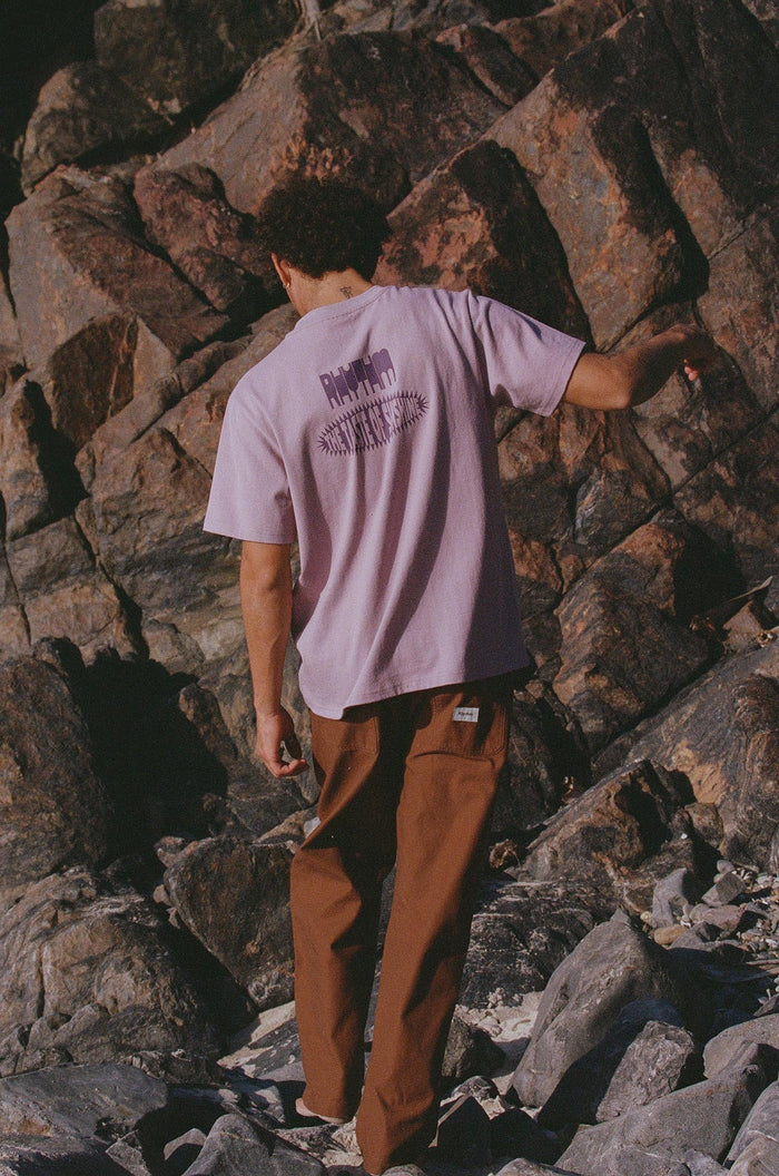 Rhythm Heavy Vintage Block Ss T Shirt - MAUVE - Sun Diego Boardshop