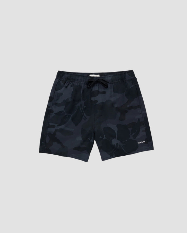 Tenore Print Day Short 6" - Black Aloha Camo - Sun Diego Boardshop