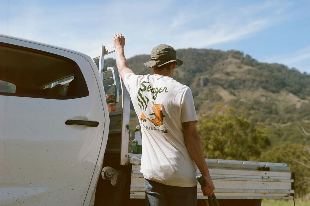 SEAGER SMOKEY TEE CREAM - CREAM - Sun Diego Boardshop