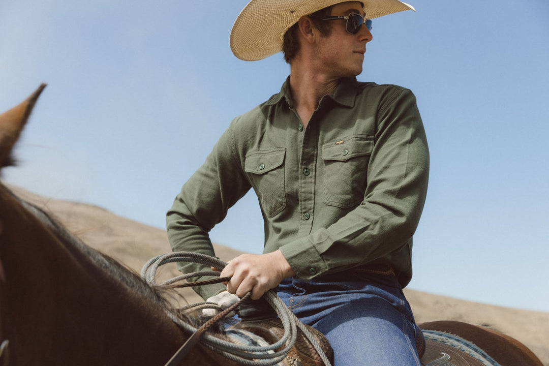 SEAGER Calico Flannel - DARK MOSS - Sun Diego Boardshop