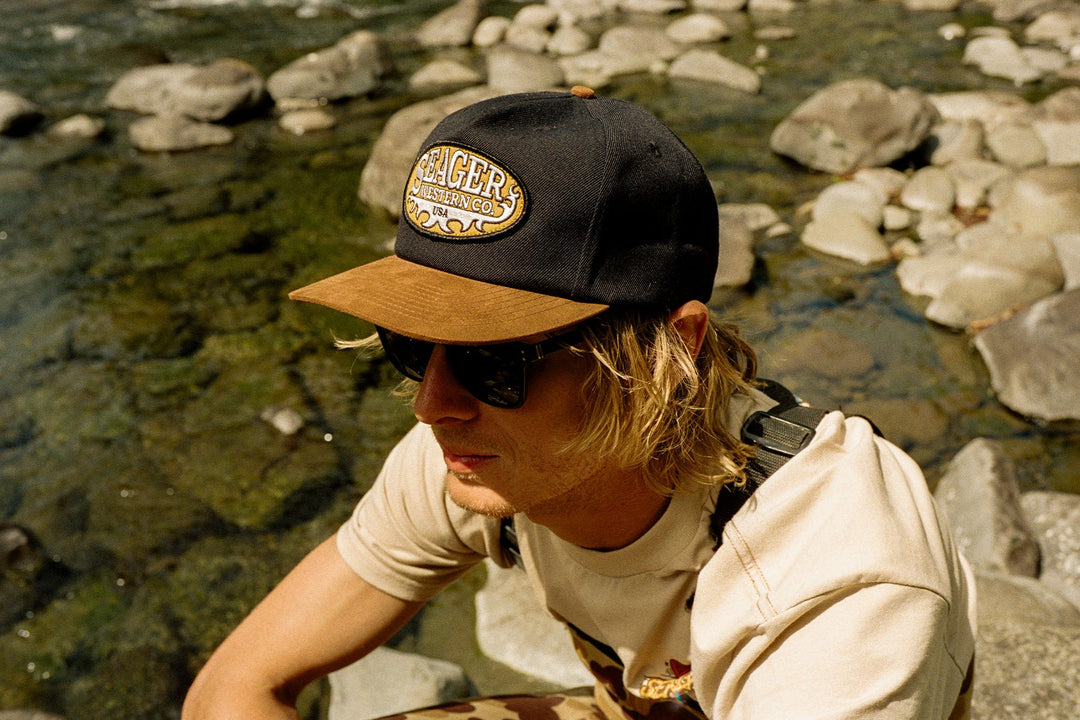 SEAGER Buckle Snapback - BLACK BROWN - Sun Diego Boardshop