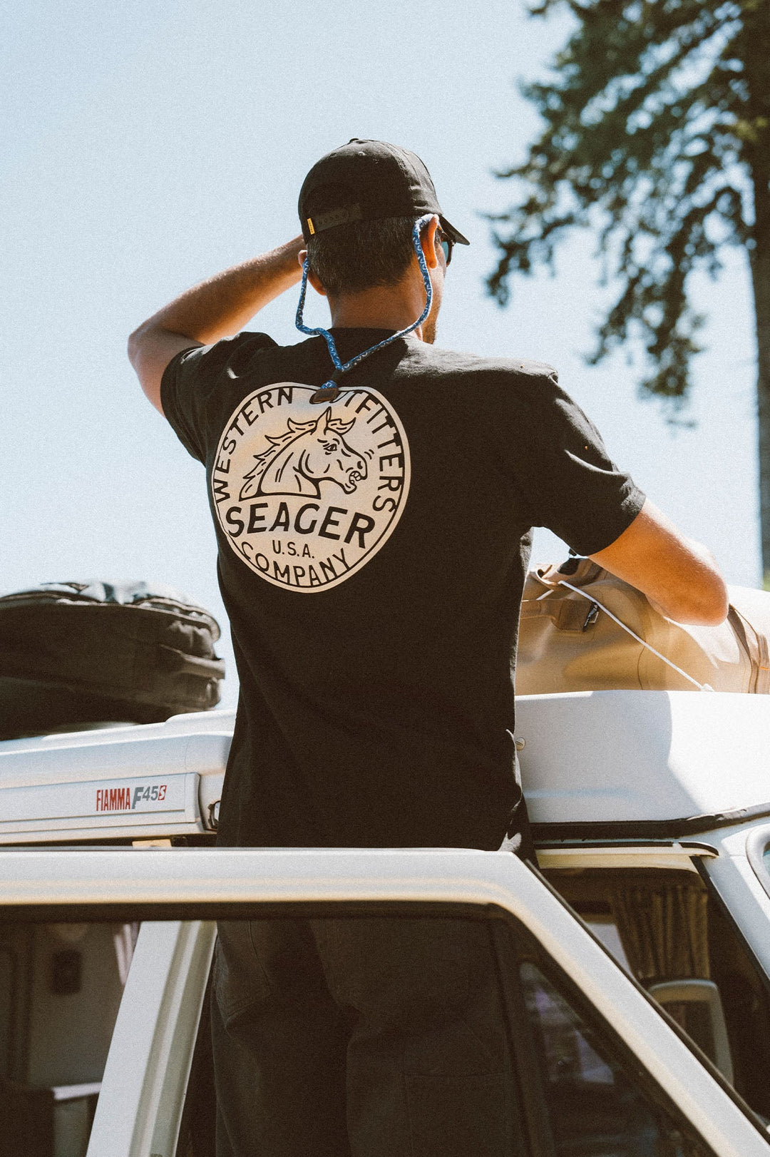 SEAGER Stang Tee - BLACK - Sun Diego Boardshop