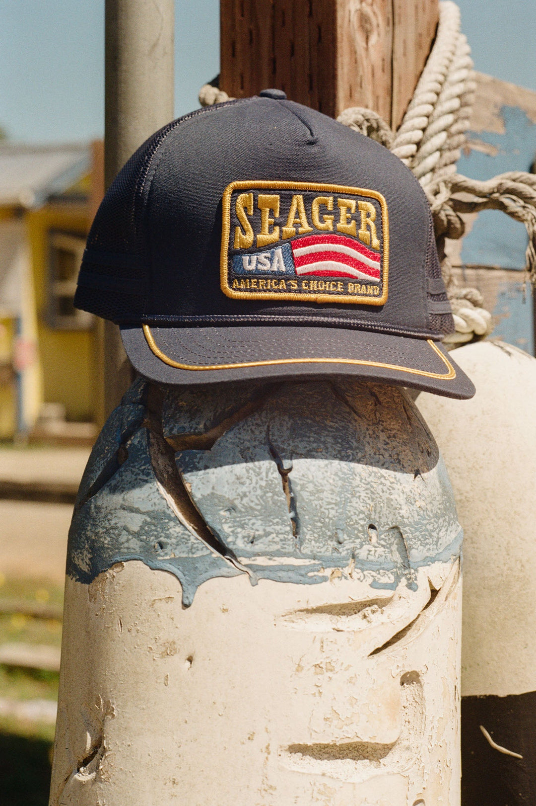 SEAGER America's Choice Trucker Snapback - NAVY - Sun Diego Boardshop