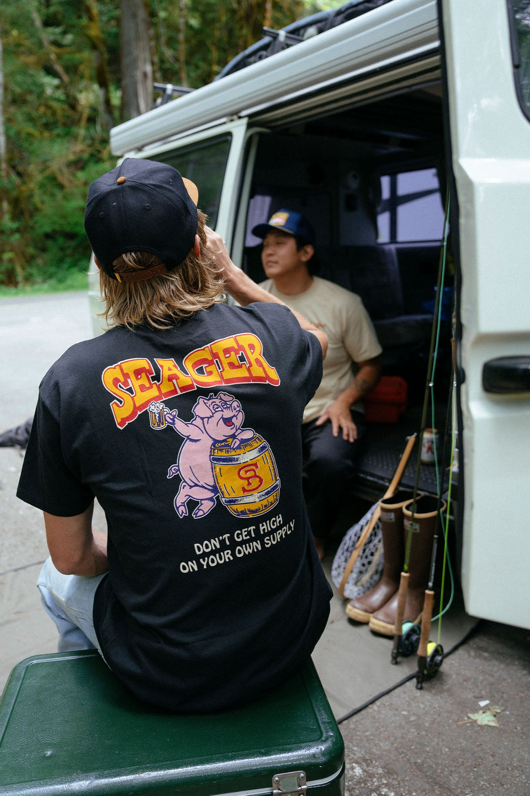 SEAGER Hog High Tee - BLACK - Sun Diego Boardshop