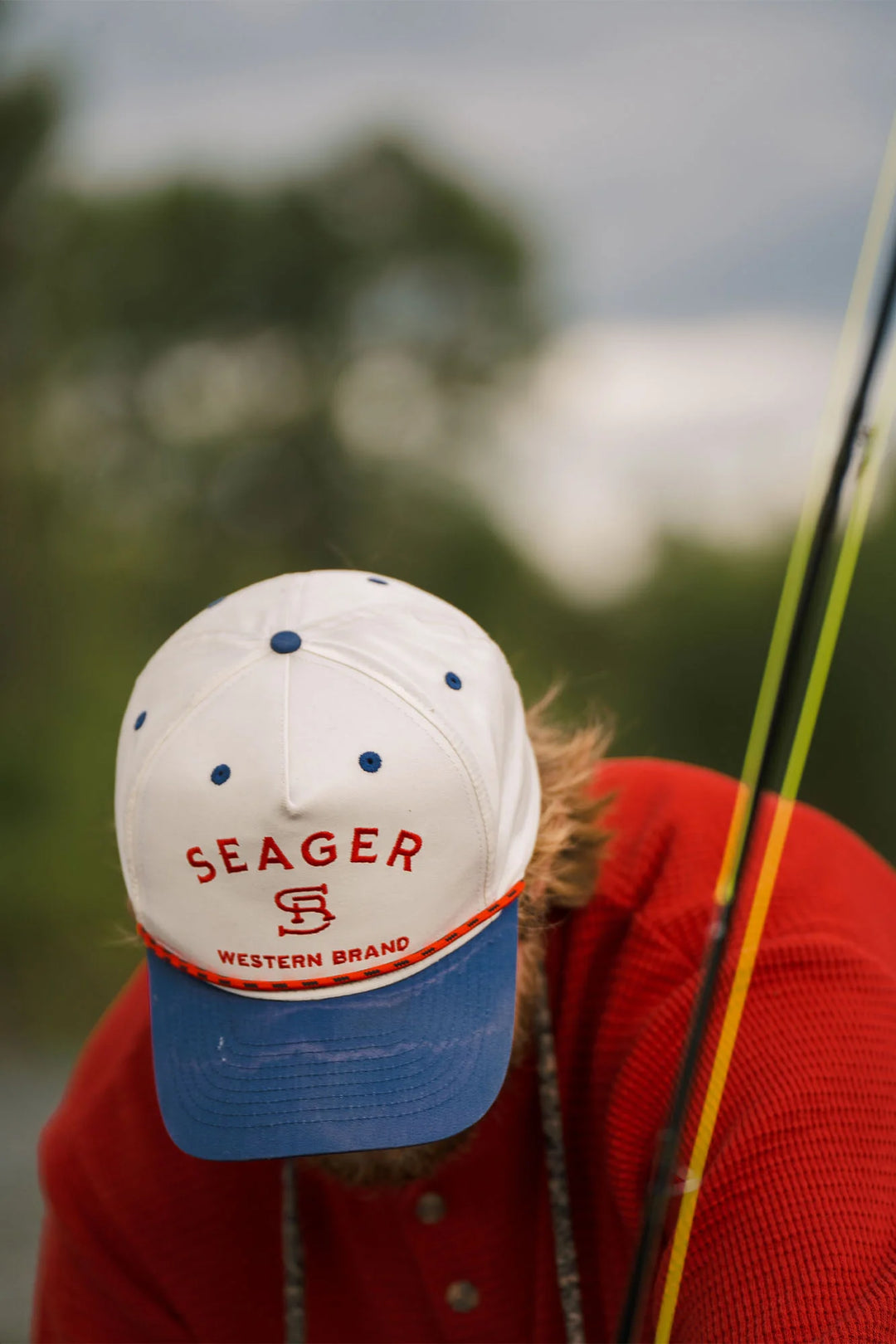 SEAGER BRANDED SNAPBACK CREAM/NAVY – Sun Diego Boardshop