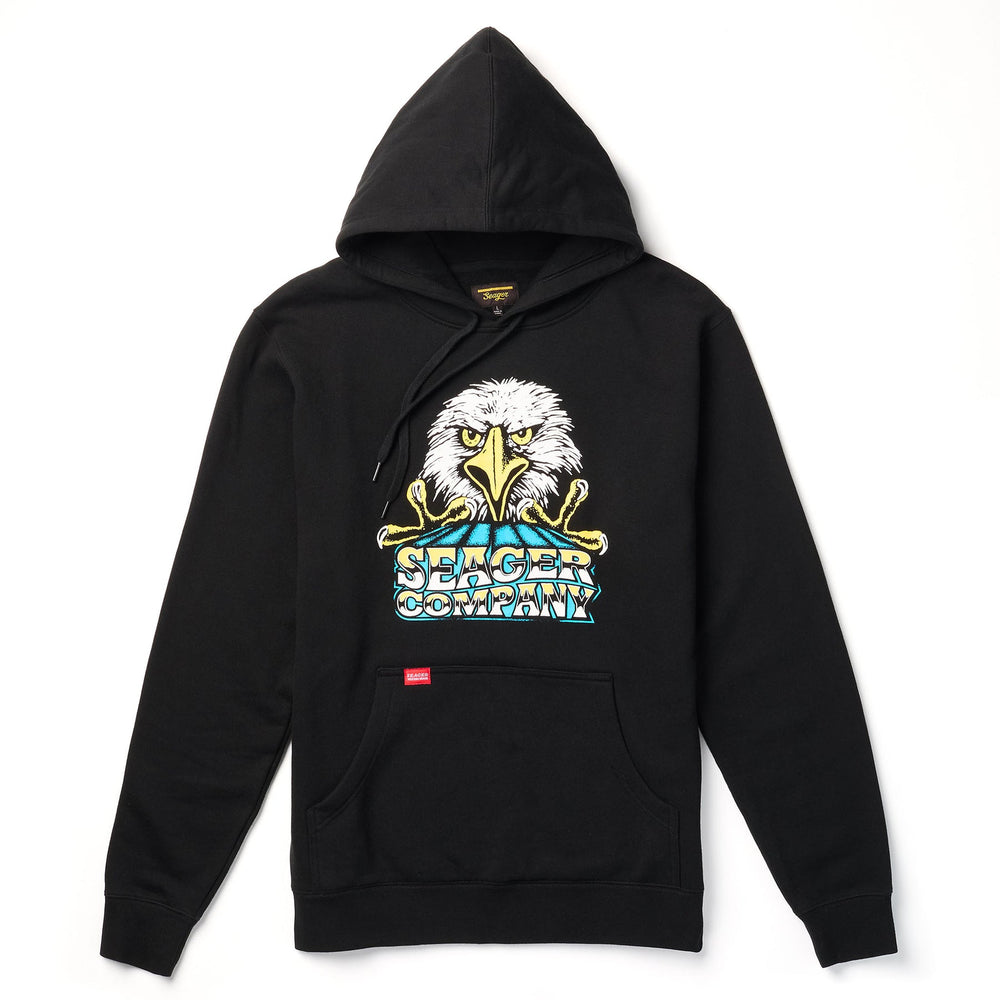 SEAGER Baldy Mid-Weight Hoodie - BLACK - Sun Diego Boardshop