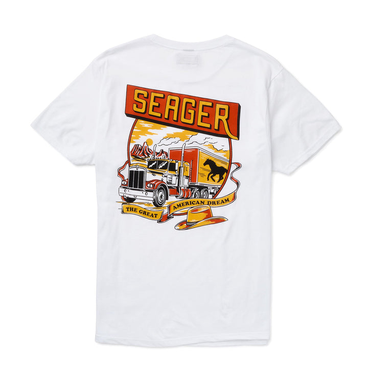 SEAGER TRUCKING TEE - WHITE - Sun Diego Boardshop