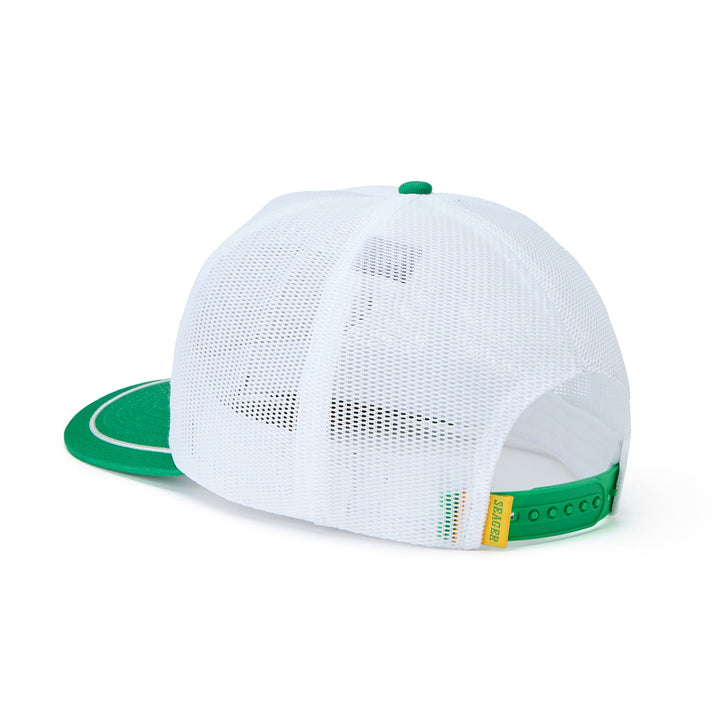 SEAGER OLD TOWN ALL MESH SNAPBACK - WHITE/GREEN - Sun Diego Boardshop