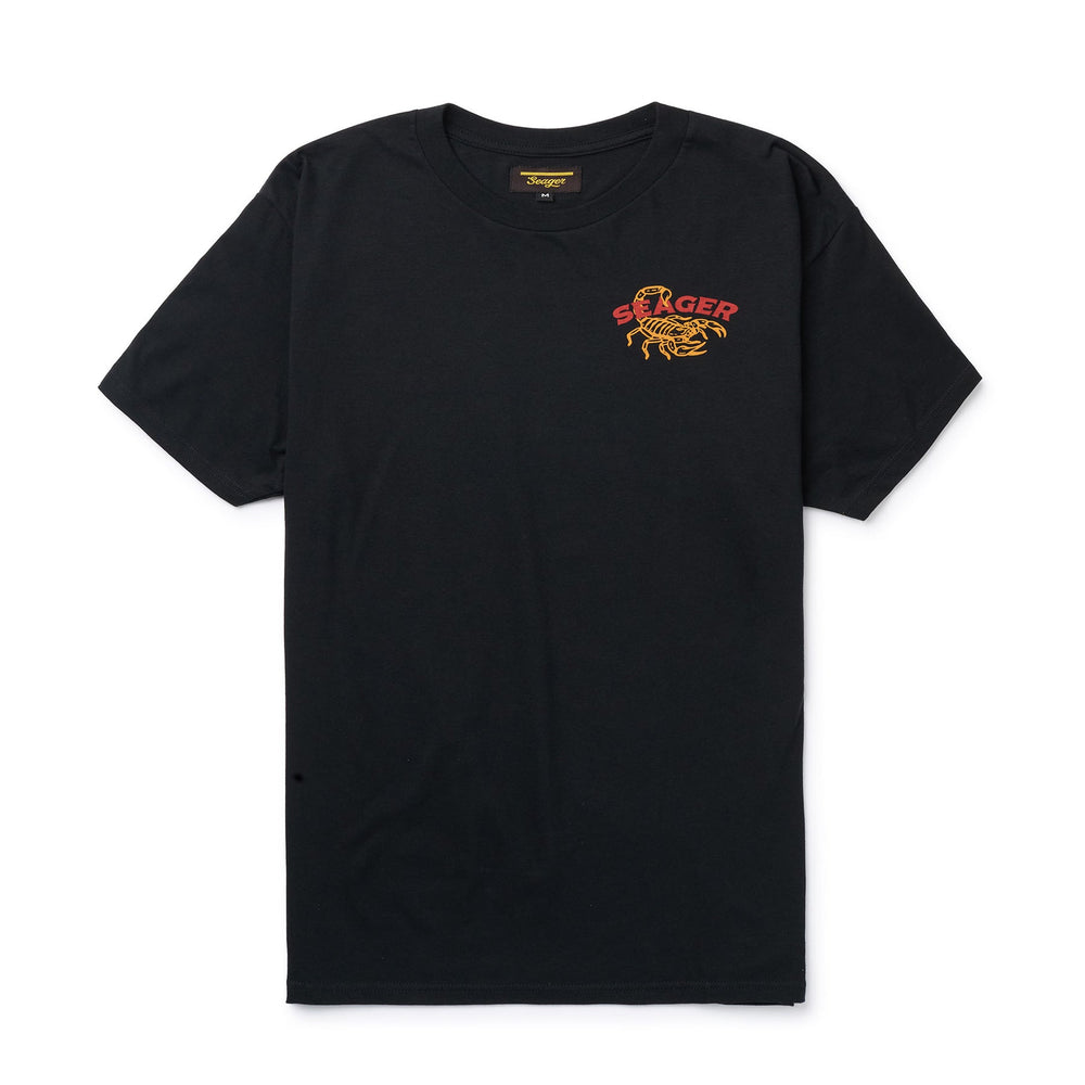 SEAGER FAT TAIL TEE - BLACK - Sun Diego Boardshop