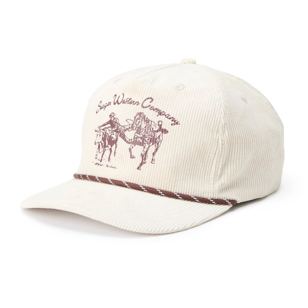 SEAGER LOS RIOS CORDUROY SNAPBACK - CREAM - Sun Diego Boardshop