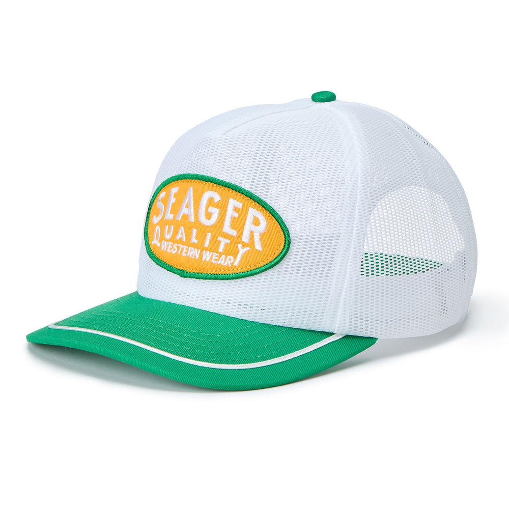 SEAGER OLD TOWN ALL MESH SNAPBACK - WHITE/GREEN - Sun Diego Boardshop