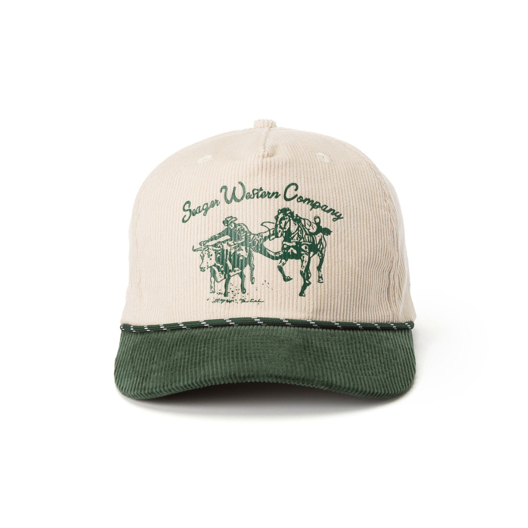 SEAGER LOS RIOS CORDUROY SNAPBACK NATURAL/GREEN - GREEN - Sun Diego Boardshop