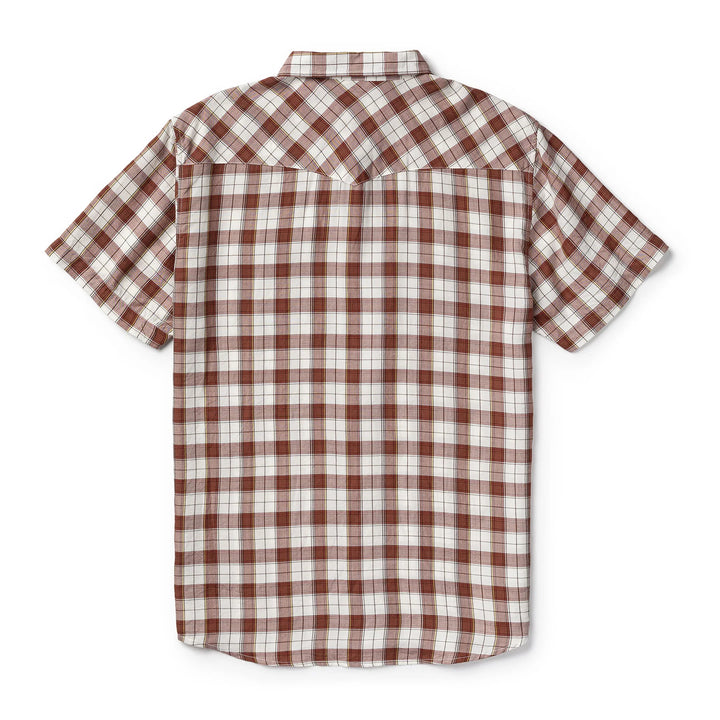 SEAGER AMARILLO S/S SNAP SHIRT - BROWN PLAID - Sun Diego Boardshop