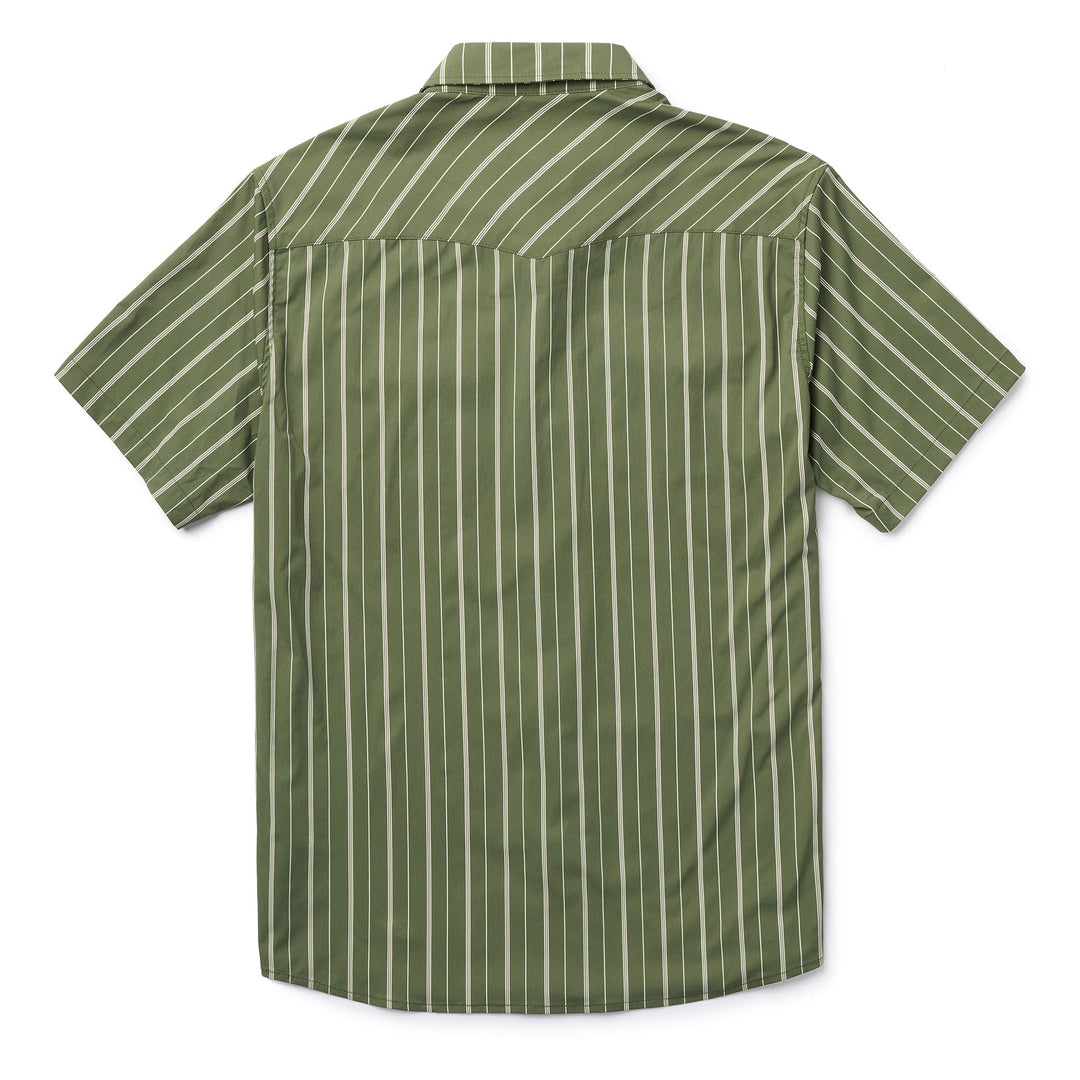 SEAGER EL RANCHERO S/S SHIRT - OLIVE WHITE - Sun Diego Boardshop