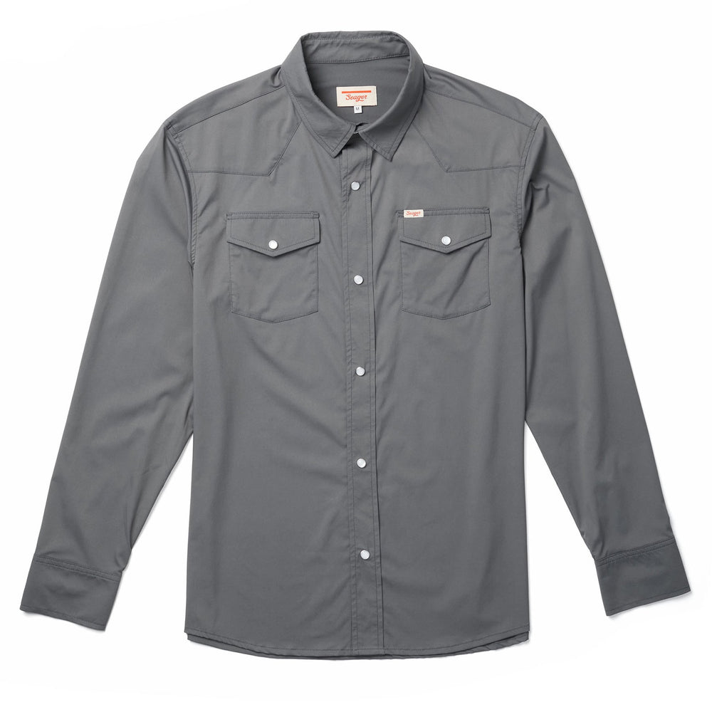 SEAGER El Ranchero L/S Shirt - CHARCOAL GREY - Sun Diego Boardshop