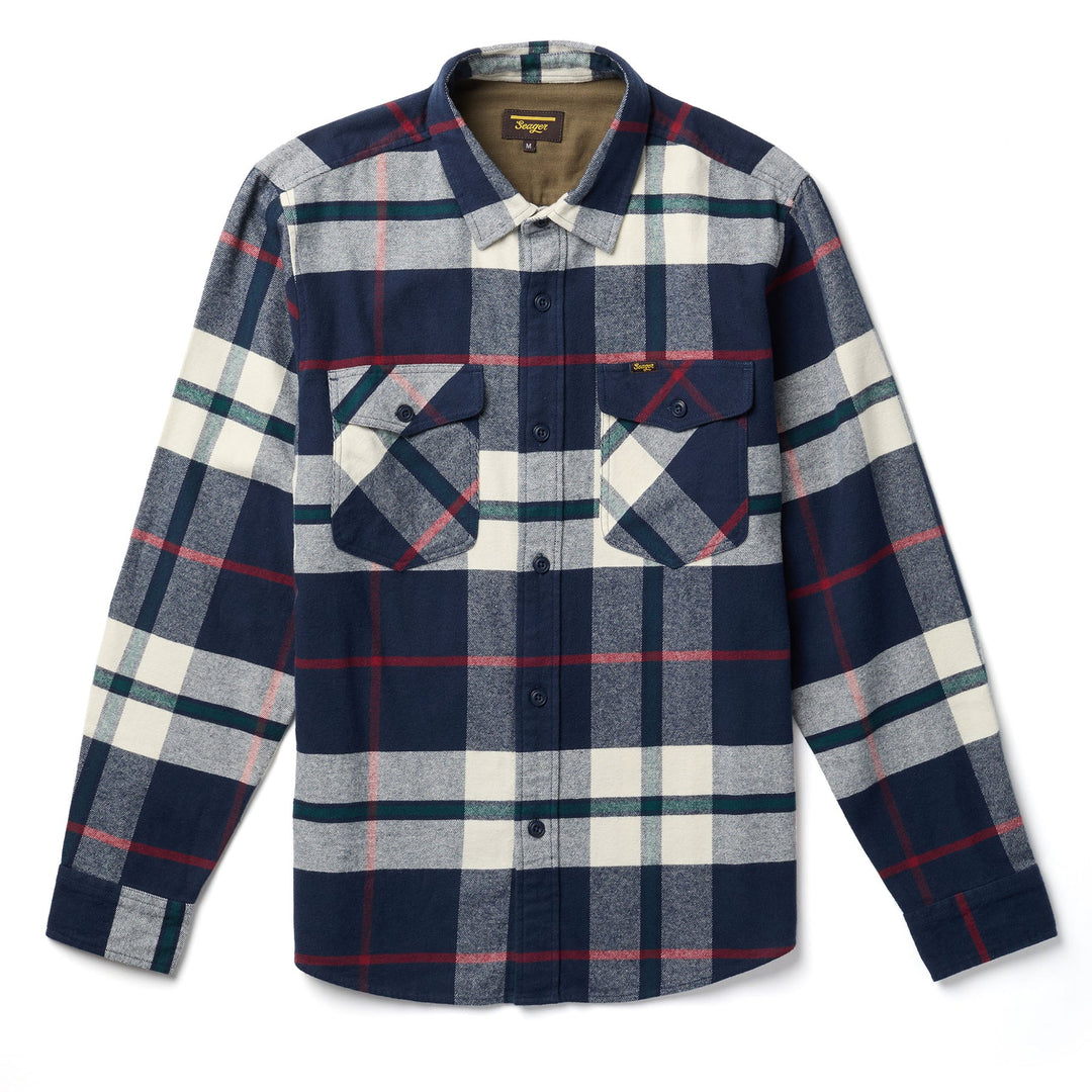 SEAGER Calico Flannel - NAVY BIG PLAID - Sun Diego Boardshop