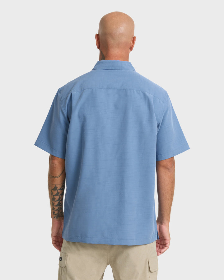Quiksilver Men's Waterman Centinela Premium Anti-Wrinkle Shirt - Riviera - Sun Diego Boardshop